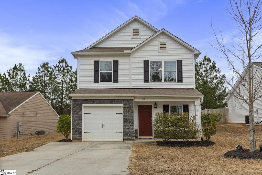 412 Laurel Grove Ct, Seneca, SC 29678 - view of front facade with a garage