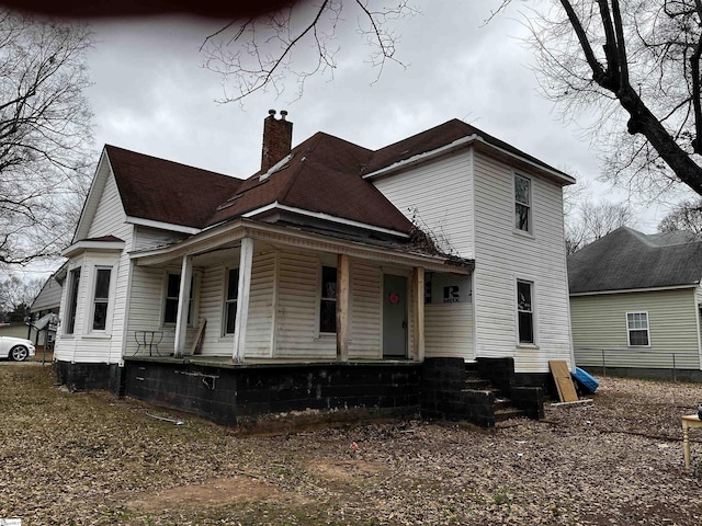 exterior space with a porch