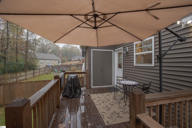 view of wooden deck