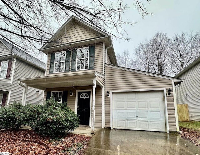 front facade featuring a garage