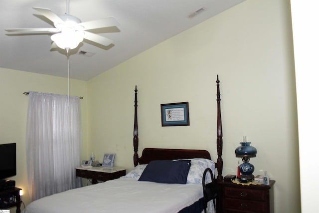14 Heatherfield Dr, Simpsonville, SC 29680 - bedroom featuring visible vents, a ceiling fan, and lofted ceiling