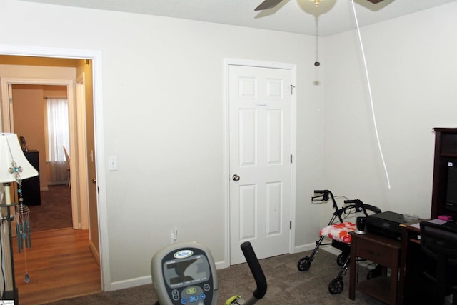 14 Heatherfield Dr, Simpsonville, SC 29680 - office space featuring carpet floors, baseboards, and ceiling fan