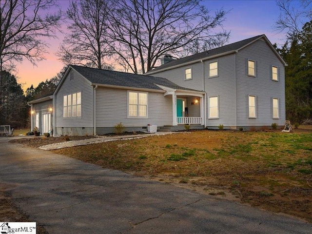 view of front of home featuring a garage