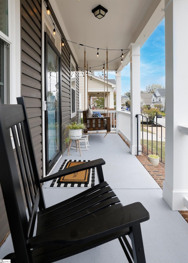 balcony with a porch