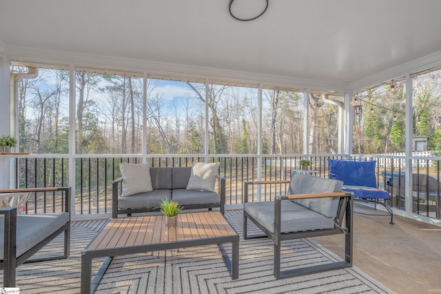 view of sunroom