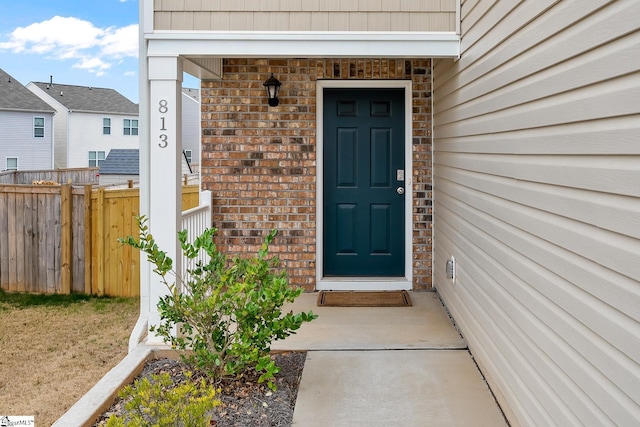 view of doorway to property