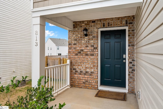 view of doorway to property