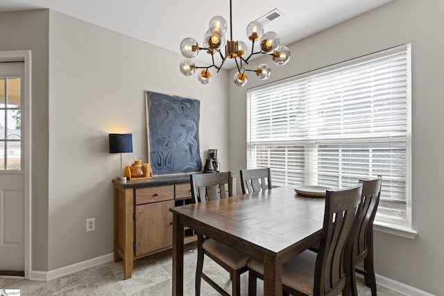 view of dining area