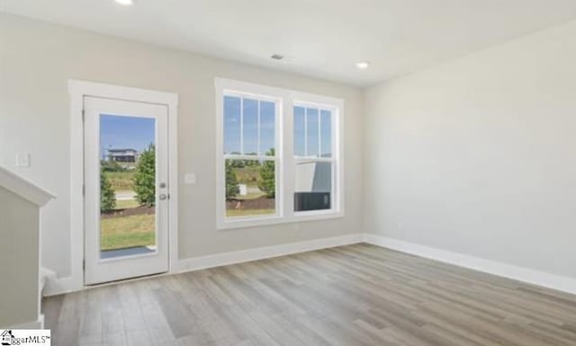 entryway featuring light wood-type flooring