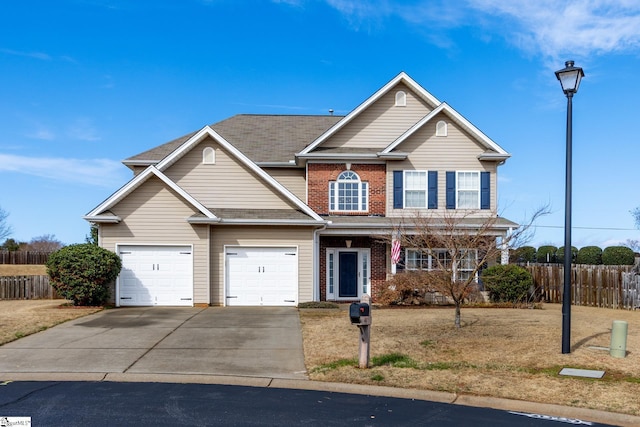 view of front of house featuring a garage