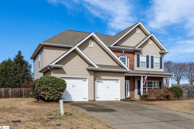 view of front of house featuring a garage