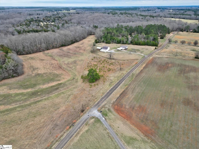 bird's eye view with a rural view