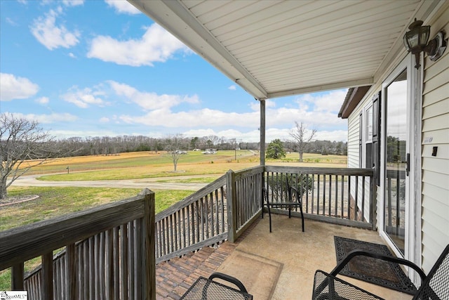 balcony with a rural view