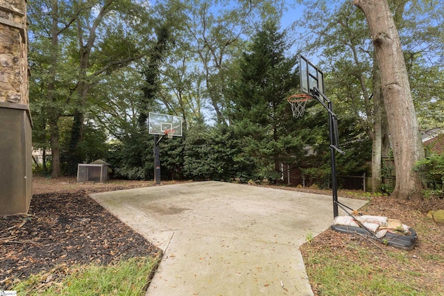 view of basketball court