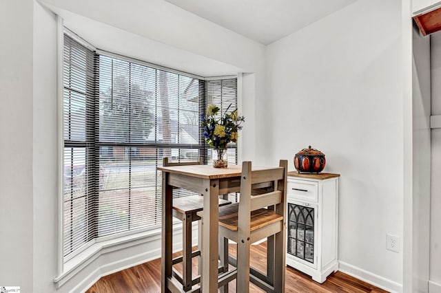 dining area featuring hardwood / wood-style floors