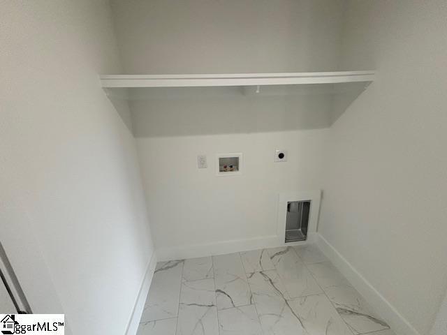 laundry room featuring electric dryer hookup and hookup for a washing machine