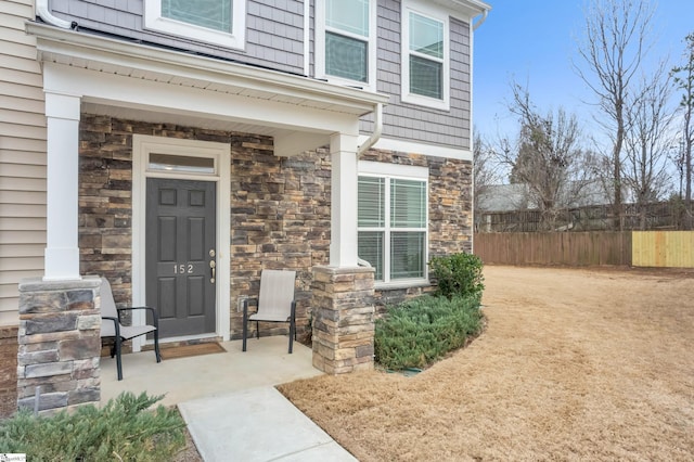 view of doorway to property