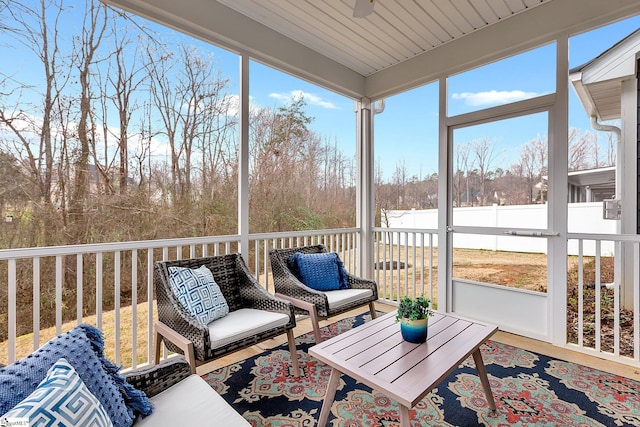 sunroom featuring a healthy amount of sunlight