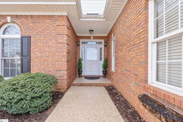 view of doorway to property