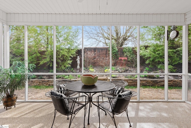 view of sunroom / solarium