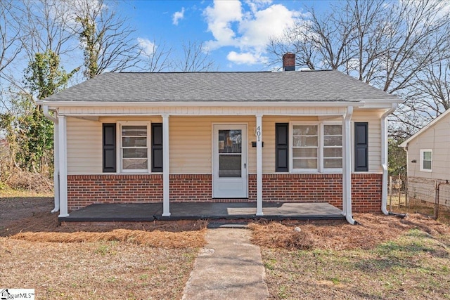 bungalow-style house with covered porch