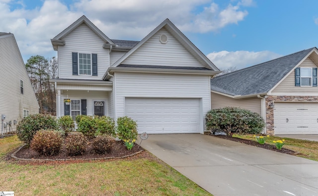 view of front of house featuring a garage