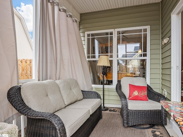 view of sunroom