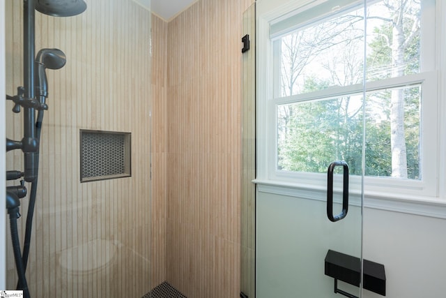 bathroom with an enclosed shower