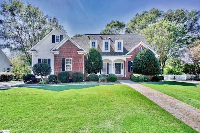 view of front of house with a front yard