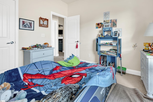 bedroom with carpet flooring