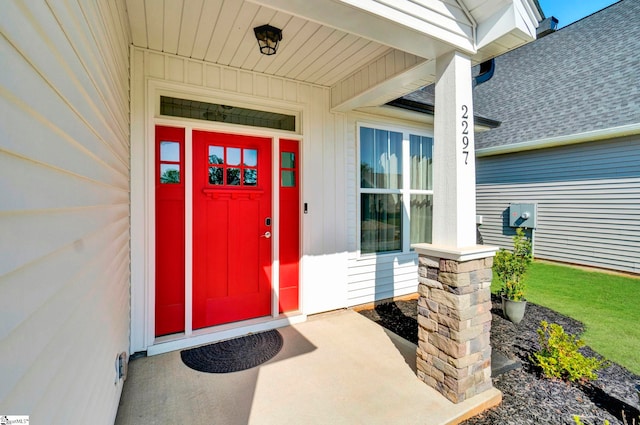 view of doorway to property