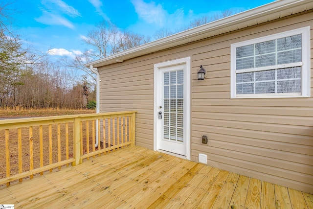 view of wooden deck