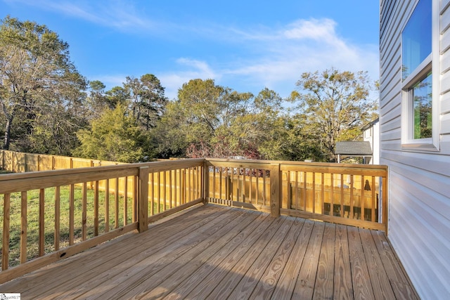 view of wooden deck