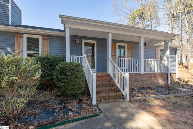 view of front of home with covered porch