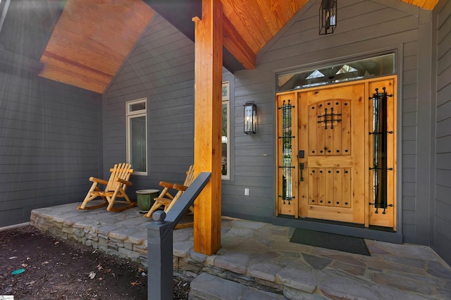 view of doorway to property