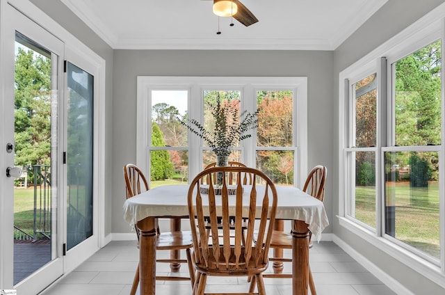 view of sunroom