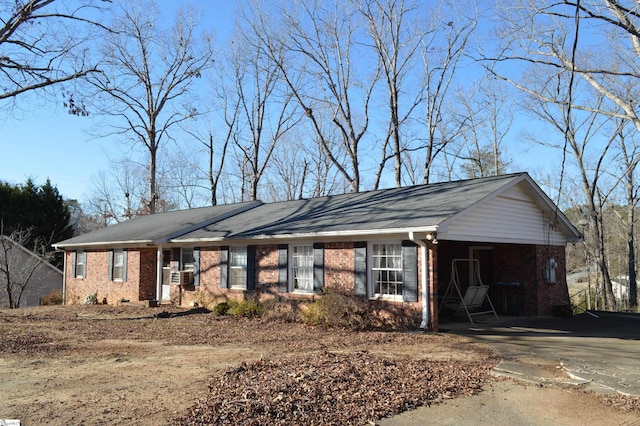 view of single story home