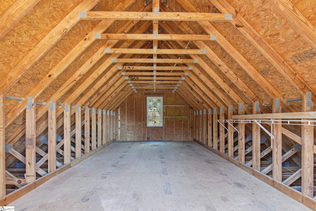 view of attic