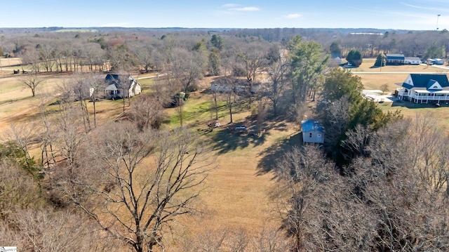 aerial view with a rural view