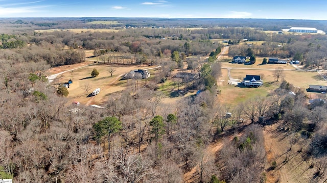 drone / aerial view with a rural view