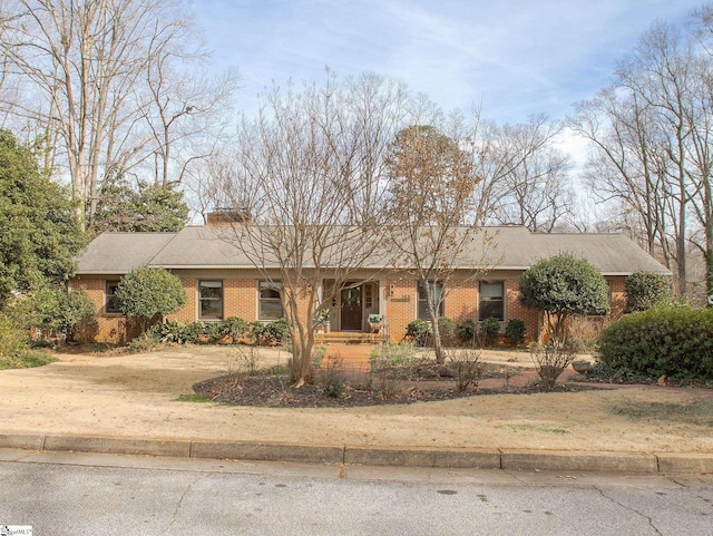 view of single story home