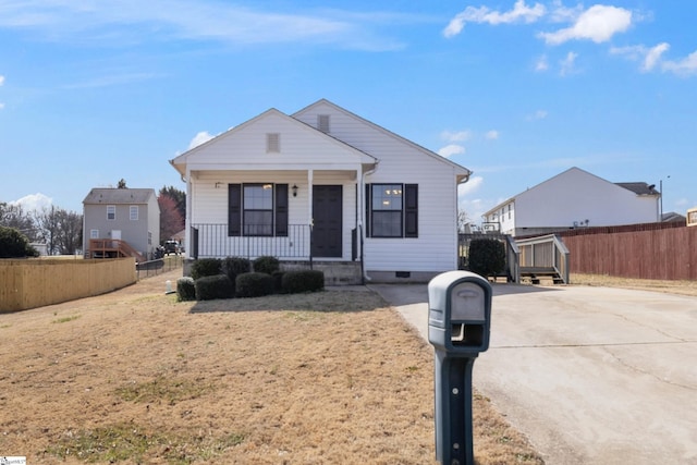 view of front of home with a porch