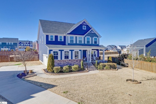 view of front of property featuring a porch