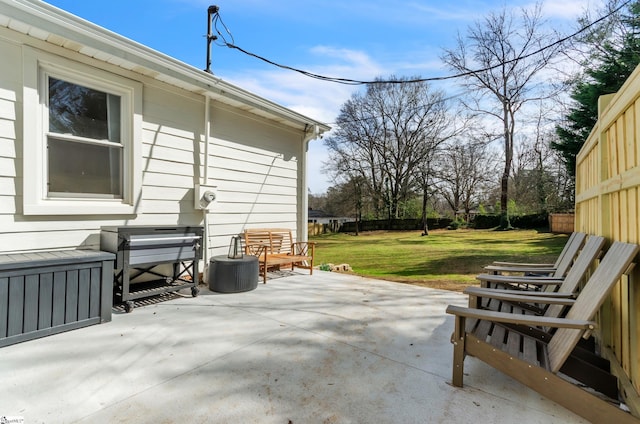 view of patio / terrace with fence