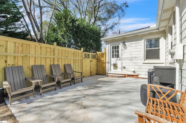 view of patio / terrace with fence