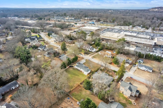 drone / aerial view with a residential view