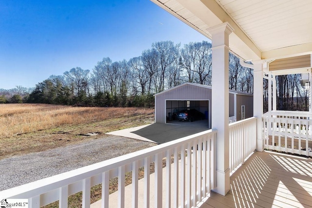 balcony featuring a porch