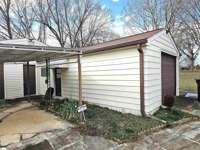 view of outbuilding with an outbuilding