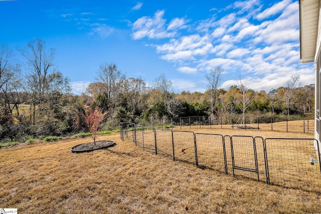 view of yard with a gate and fence