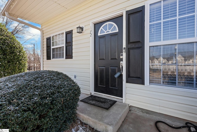 view of doorway to property